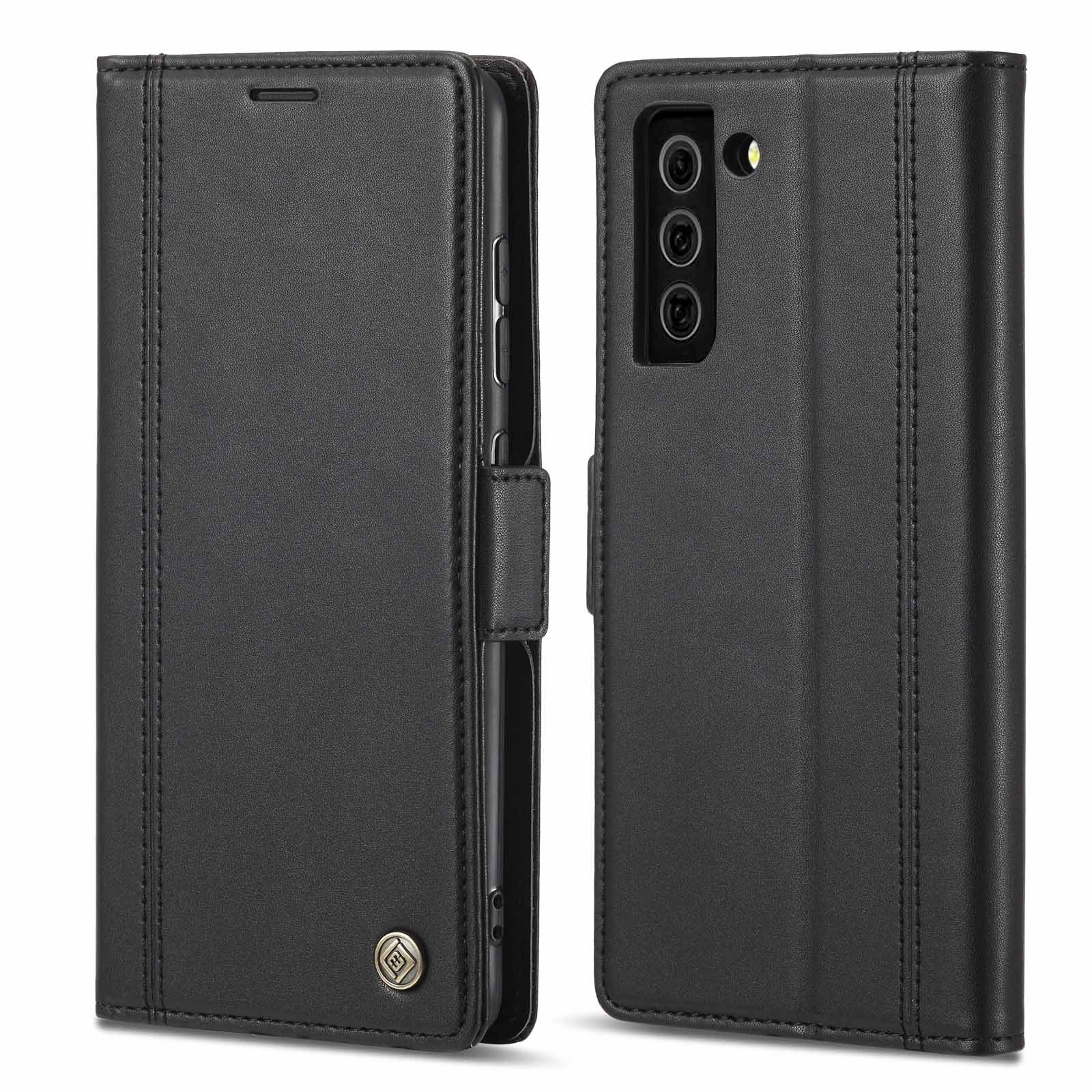 Suitable for Samsung S8/9/10 magnetic buckle phone S20 flip cover S21 Ultra wallet leather S23 protective case S22_voghion.com