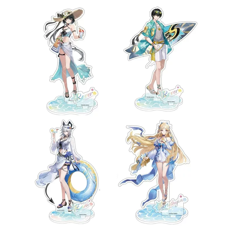 Периферийная фигурка Mingchao Beach Encounter Series: мужская дрейфующая фигура Zanni, женская дрейфующая фигура Katishiya, высокий акриловый подставка