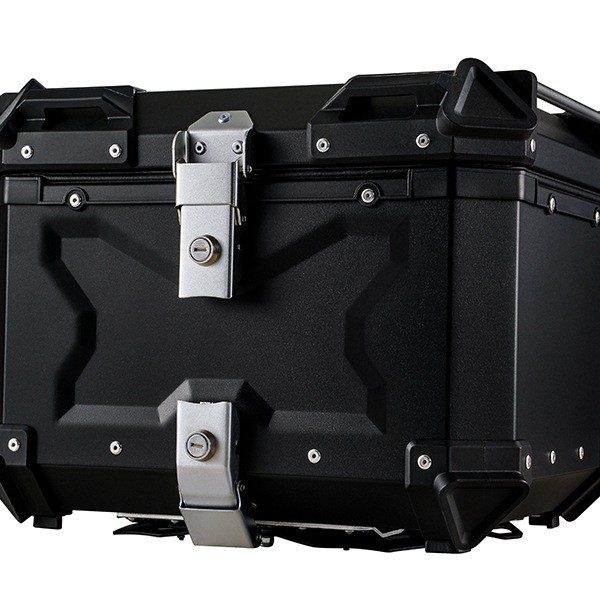 En stock pequeña y mediana capacidad de aleación Aluminio plana motocicleta tronco negro/plata 28L/32L/36L