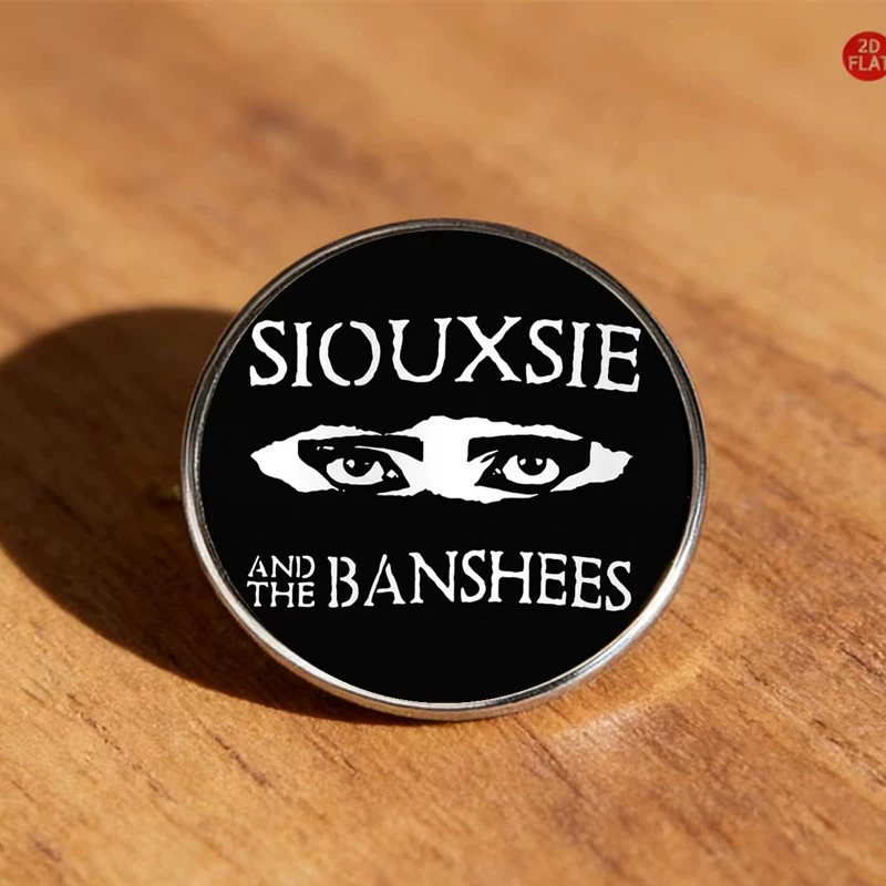 Панк-значок Siouxsie Sioux с нашивкой-бансhee, металлическая вставка