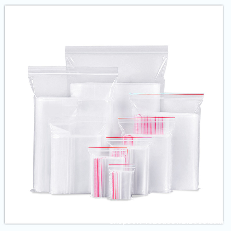 Transparent self-sealing bag pe food sealing tea waterproof mobile phone dustproof sealing bag wholesale plastic bag