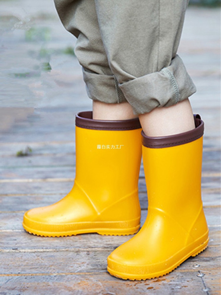 Exported to Japan Kidsren's Rain Boots, Baby Rain Boots, Medium and Large Kidsren's Non-Slip Water Shoes, Kidsren's Boys and Girls' Rain Boots