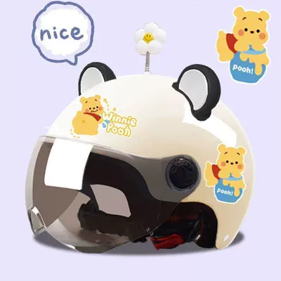 for all seasons, motorcycle safety – Motosiklet kaskı (dəbilqə) - win-sunscreen-little-flowers-black-bear-ears