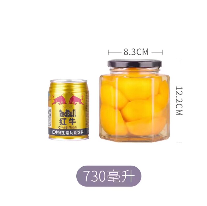 卸売 六角形蜂蜜ガラス瓶 漢方薬分注瓶 膏薬瓶 梨膏瓶 チリソース瓶 ガラス瓶 密封|undefined