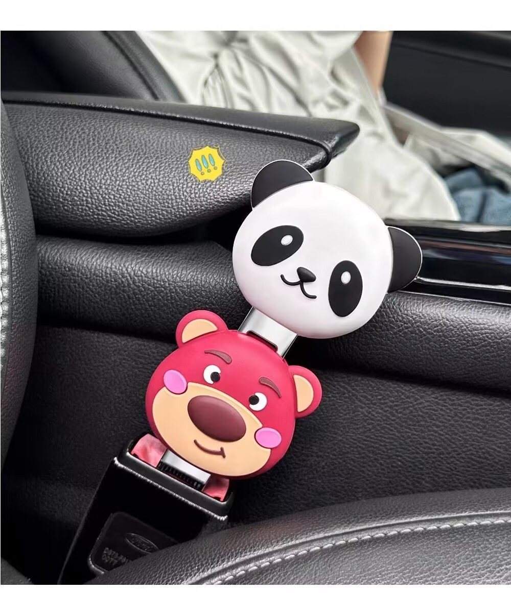Car Safety Belt Clip, Rear Seat Belt Fastener, Cute Car Interior Decoration Accessories