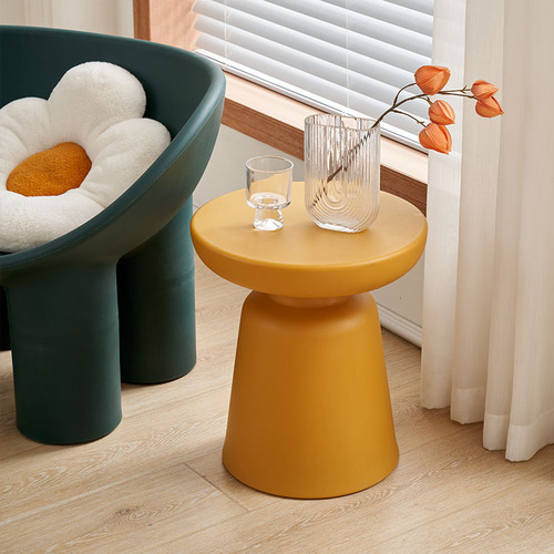 北欧懒人网红简约圆形蘑菇客厅组合茶几塑料创意小桌子沙发躺椅
