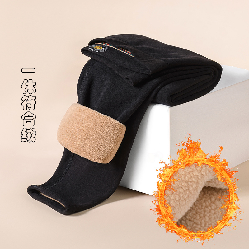 겨울 기모 두꺼운 따뜻한 바지 남성 카멜 양모 긴 바지 차가운 레깅스 코튼 팬츠 느슨하고 뚱뚱한 플러스 사이즈 도매