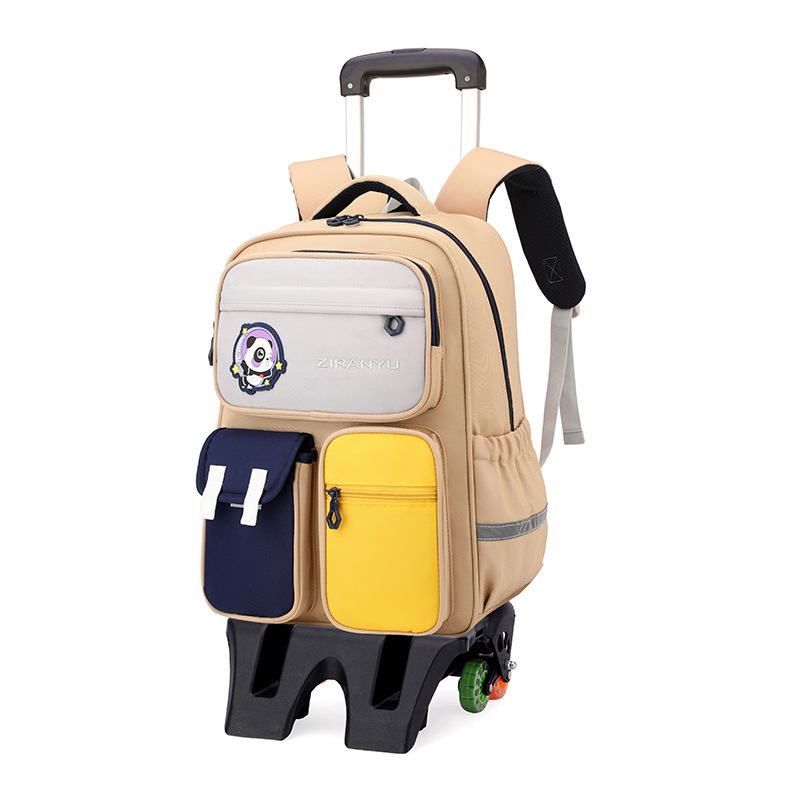 2025 nueva mochila de tirón para estudiantes de primaria 124 a 6 o grado, mochila portátil para niños que trepan escaleras