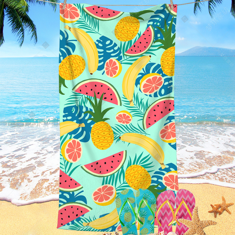 Toalla de playa de microfibra caliente de Amazon Toalla de baño absorbente de mariposa súper grande transfronteriza Towel engrosado