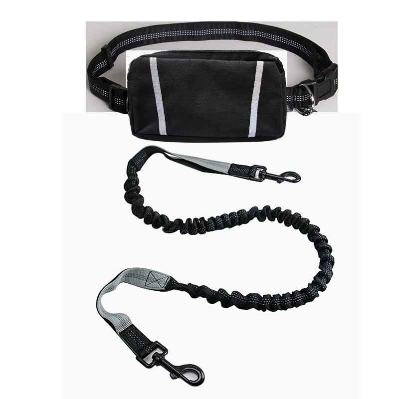 Dongguan kepai corriendo cuerda de tracción con bolsa de cintura cuerda de tracción transfronteriza para mascotas nylon reflexivo perro caminando cuerda de tracción