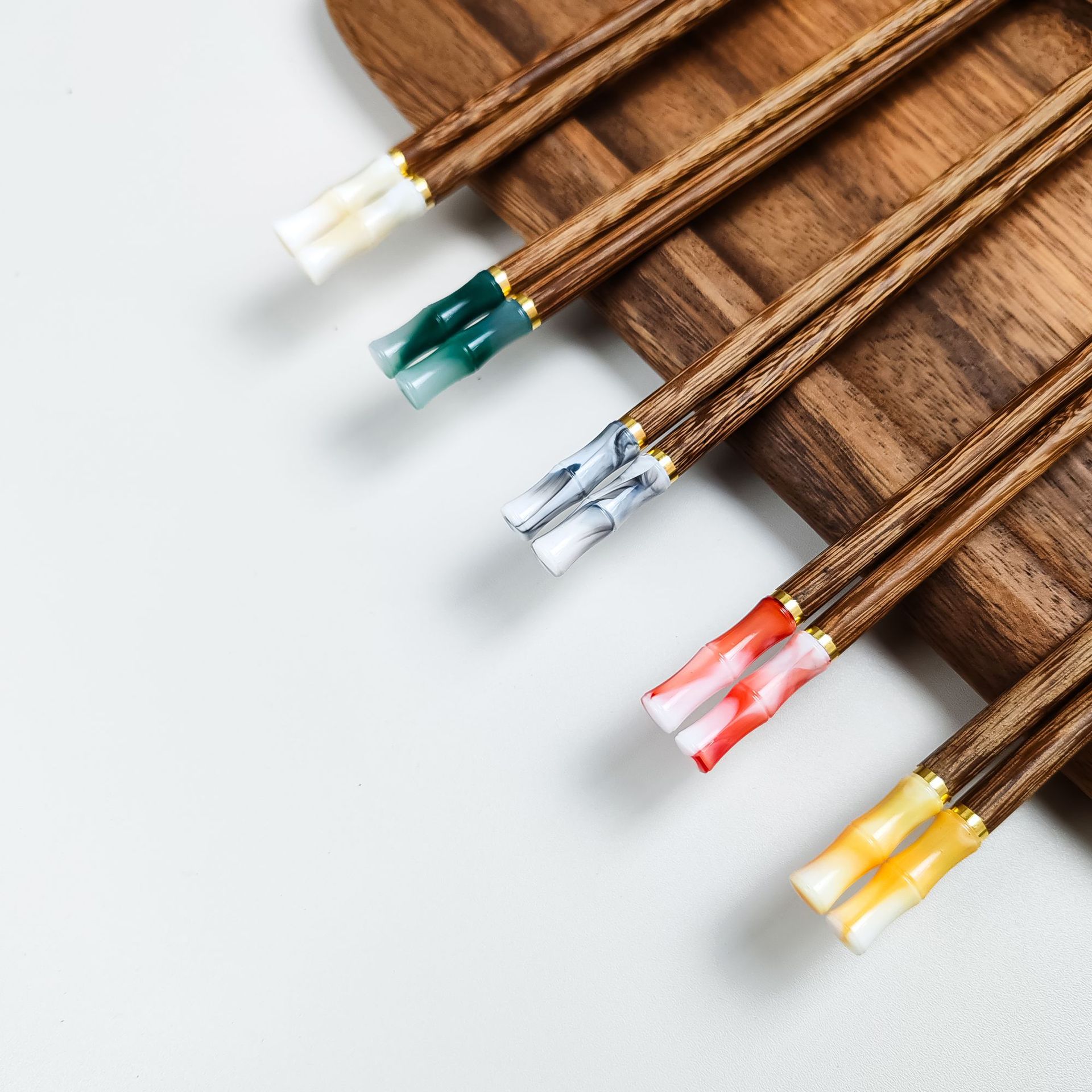 竹节筷翡翠红木筷子玉石家用筷子鸡翅木商务礼品酒店饭店筷子批发