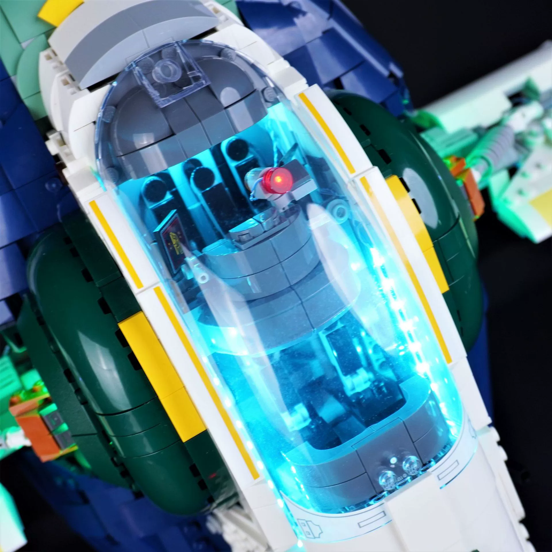 LW строительный блок с подсветкой совместим с LEGO Star Wars 75409 Jango Fett звездолет пульт дистанционного управления подсветка