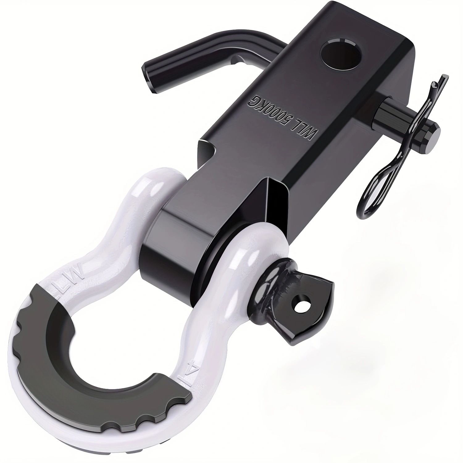 탄소강 2홀 검정색 암 + 흰색 걸쇠 + 핀