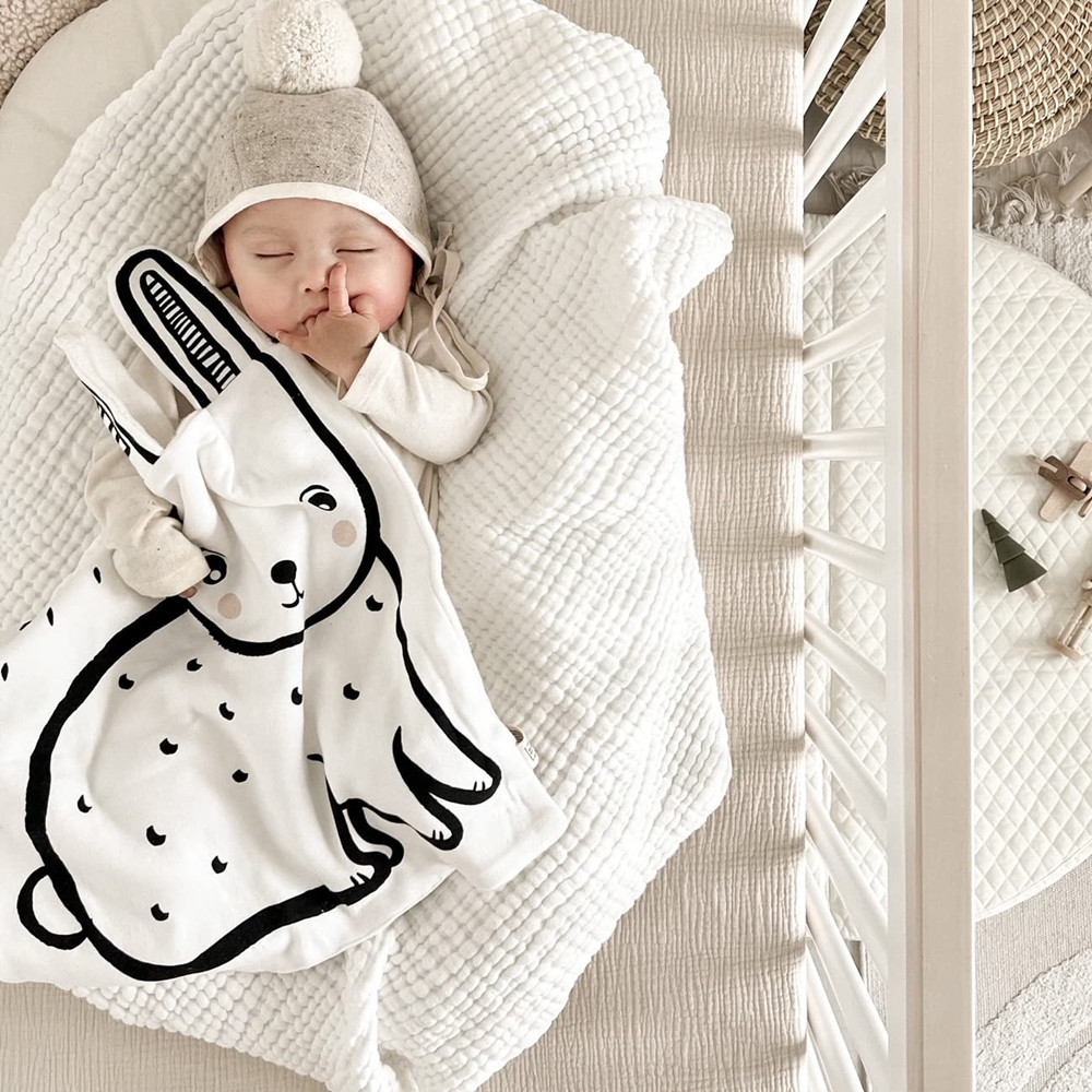 Baby Quilt Anting Towel Baby Entrance Bite Sleeping Handkerchief Rabbit Soothing Toy Double-Layer Four Seasons