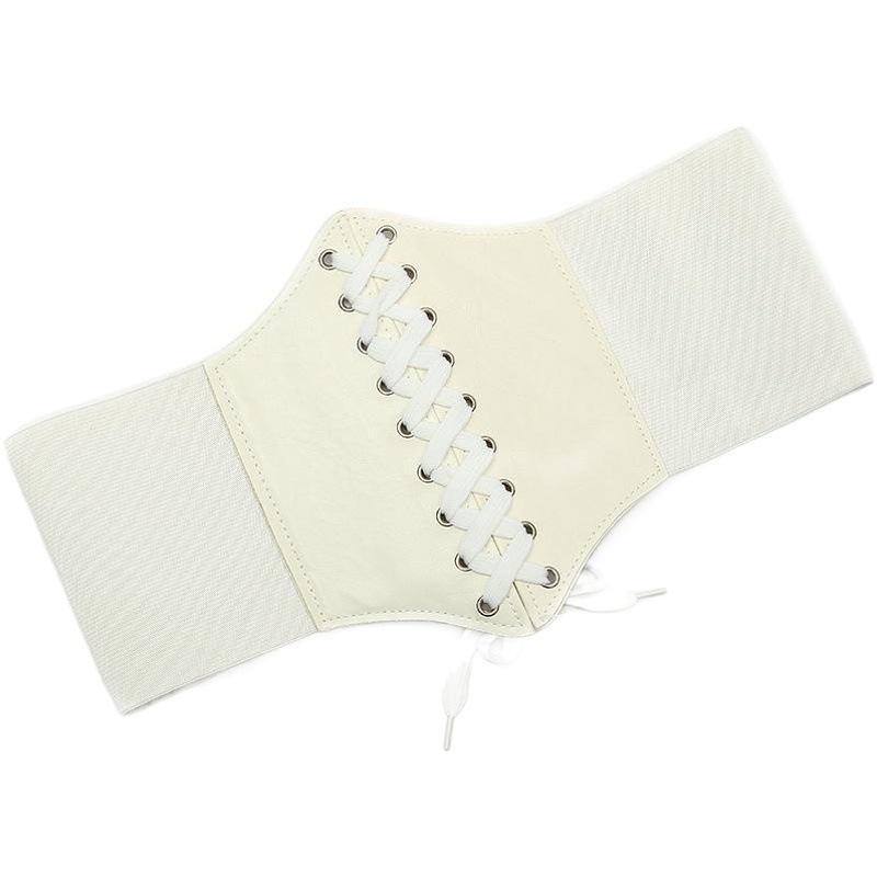 Cross-border moda popular nuevo encaje-up de ancho sello de la cintura de las mujeres todo partido suéter falda elástico cinturón de sello de la cintura para las mujeres