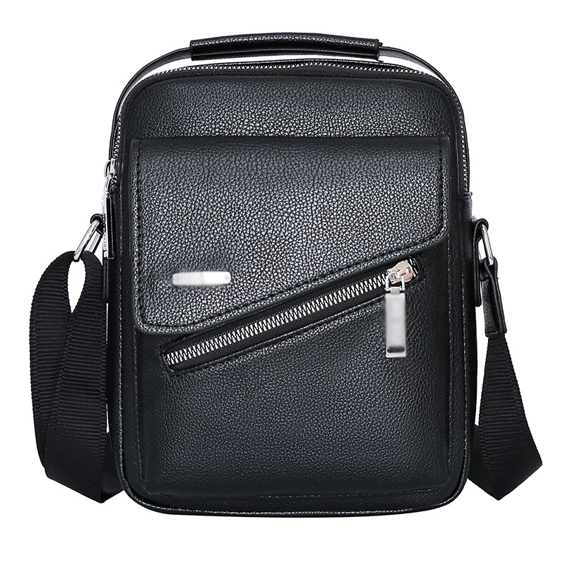 Grote handtas voor heren, verticale zakelijke aktetas, zachte leren schoudertas, trendy_voghion.com