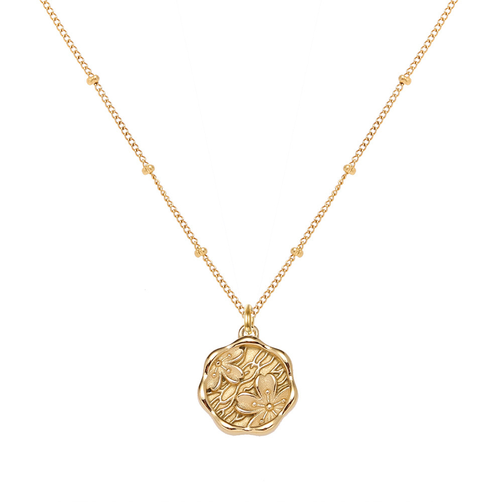 10g Weight 0.03µm-0.05µm Gold Plating Thickness PVD Coated Gold Plating Process 18K Gold Plated Plating Material 304 Stainless Steel Pendant Material Pendant Necklace Classification 304 Stainless Steel Chain Material 18K Gold Plating Color cable chain Chain Type 1 Piece Quantity Street Occasion 304 Stainless Steel Material Flower Pattern Women's Gender Commute Style Waterproof Non Tarnish, Plating Craft PVD Coated Real Gold Plated 18K Gold Flower 304 Stainless Steel Commute Waterproof Non Tarnish 304 Stainless Steel Pendant Necklace