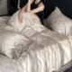 Light Luxury Modern Style High Precision Jacquard Silky Sleeping Grade Naked Bedding High-grade Feeling Lanjing Lyocell Tencel Four-piece Set