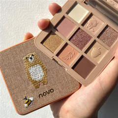 novo jungle shadow palette with nine-color earthy grey embroidery, portable cool-toned, trendy and popular online version