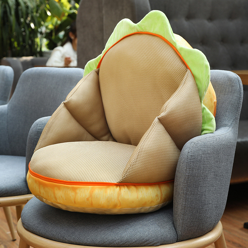 Manufacturers Vibrato Hot Selling Toast Lazy Sofa Cushion Bread Hamburger Hot Dog Simulation Pillow Spot Wholesale