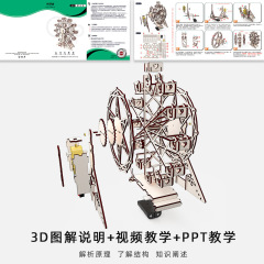 科技小製作手工diy材料摩天輪小學生物理創意發明科學實驗一等獎