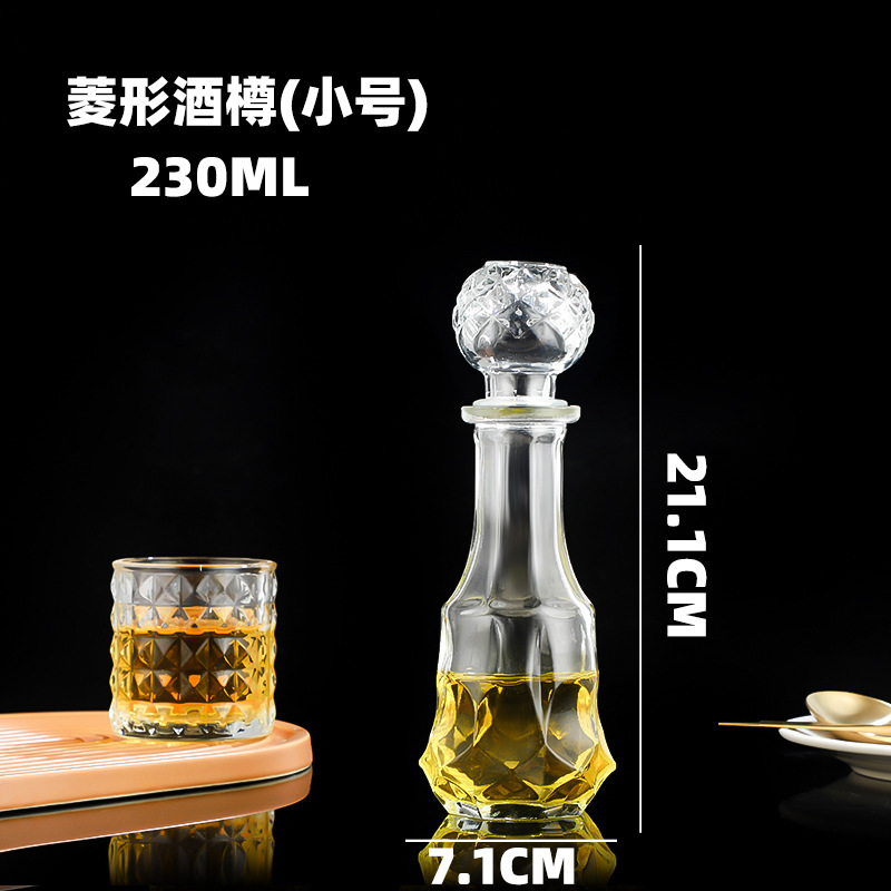 Moda tallado botella de vino jarra de vino engrosada botella de vino Vino sellado botella de vino vacía