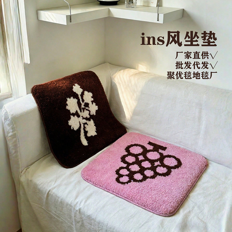 Ins-Style Velvet Chair Cushion, Tufted Car Seat Cushion, Office Anti-Cool Cushion, Sofa Cushion Ins-Style Velvet Chair Cushion, Tufted Car Seat Cushion, Office Anti-Cool Cushion, Sofa Cushion