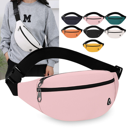 Amazon chest bag, waist bag, multi-compartment single-shoulder crossbody bag, logo-printed waist bag, outdoor cycling sports bag