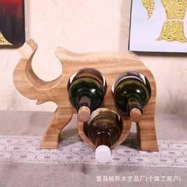 泰国实木海豚红酒架摆件简约客厅装饰家用创意酒店会所葡萄酒架子