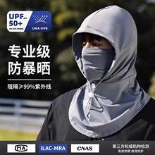 外卖骑手用防晒面罩冰丝头套男士夏季骑行装备全脸护脸护脖帽子