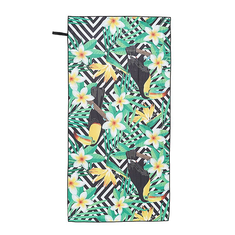 Shengchun Toalla de playa de terciopelo de doble cara absorbente Toalla de secado rápido Comercio exterior Toalla de baño de microfibra cambiable de impresión digital transfronteriza