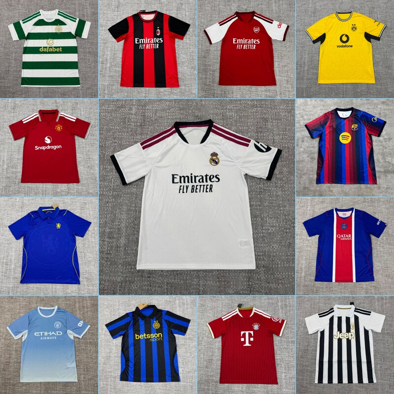 26-27 Real Madrid Jersey Barcelona Paris Manchester City Arsenal Chelsea Bayern Ac Inter Miami Football Uniform 26-27 Real Madrid Jersey Barcelona Paris Manchester City Arsenal Chelsea Bayern Ac Inter Miami Football Uniform