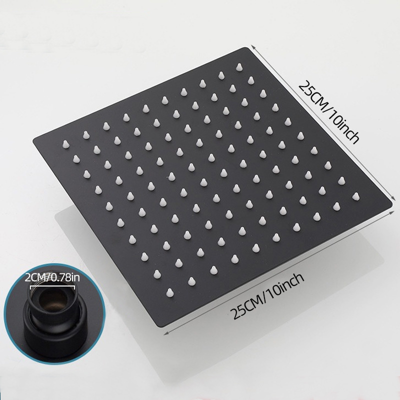 Top de acero inoxidable gran ducha de ducha de ducha de ducha presurizada un solo cabezal de ducha de ducha 4 puntos accesorios generales lotes de oro dibujado