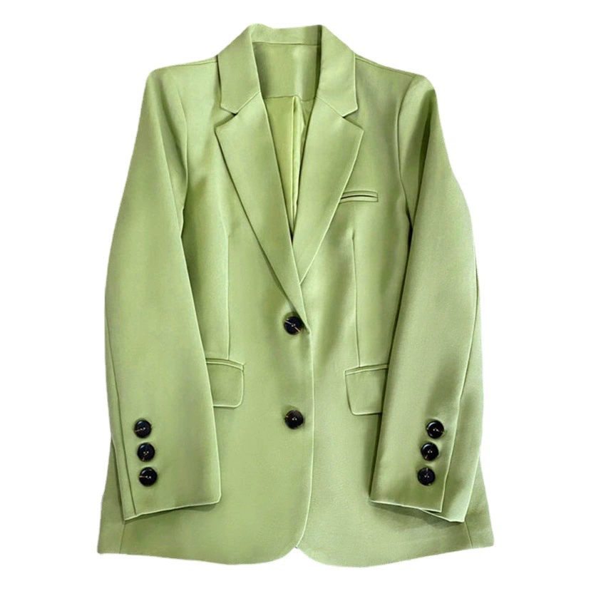 Хаки пиджак женский 2024 весна и осень новый сезон досуга