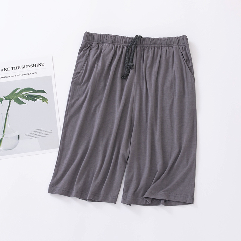 Verano más tamaño modal de los hombres pantalones de pijama de Casa delgada deportes casuales pantalones de pijama cortos de los hombres extra gordos pantalones cortos de fibra de bambú