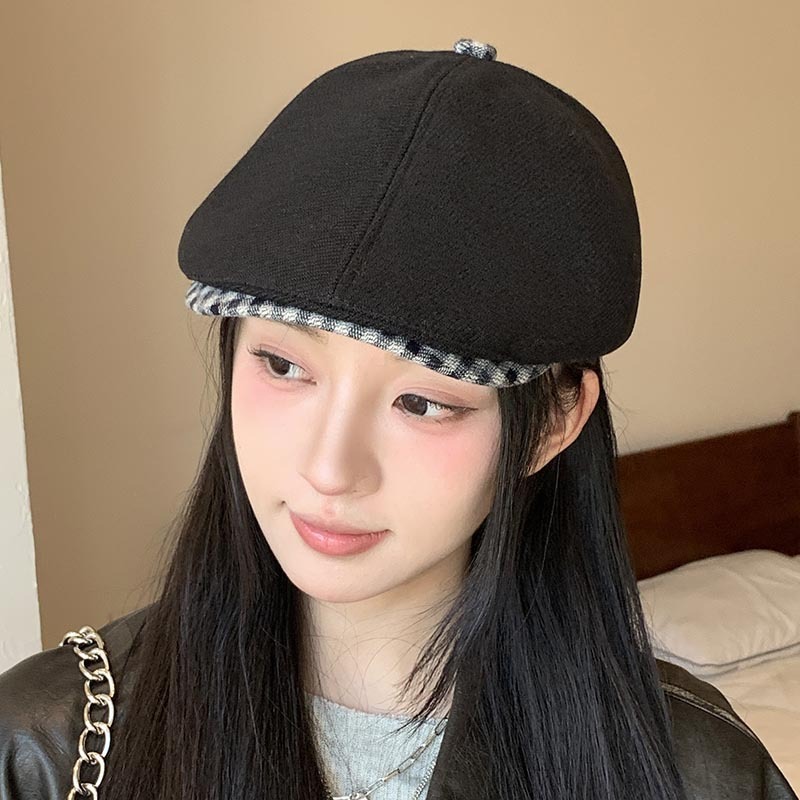 帽子 レディース 秋冬 韓国風 エレガント ファッション 万能ファッション帽子 ベレー帽 英国風 フォワードハット 新しいトレンド|undefined