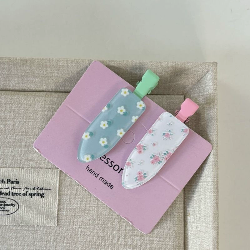 Hair clip set, cute hairgrips for bangs, assorted pastel patterns, multi-piece accessory set