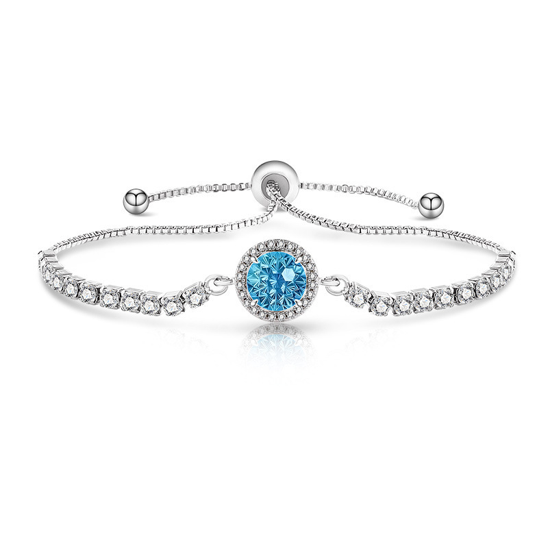 Fireworks Cut Bracelet With Padparadscha And High Carbon Diamond_voghion.com