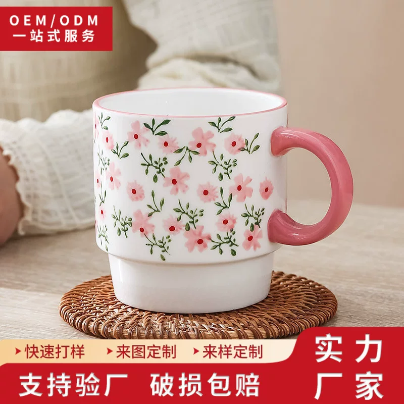 Керамическая чашка для чая и кофе из декоративной охоты Jingdezhen с подглазурной окраской, просто украшение