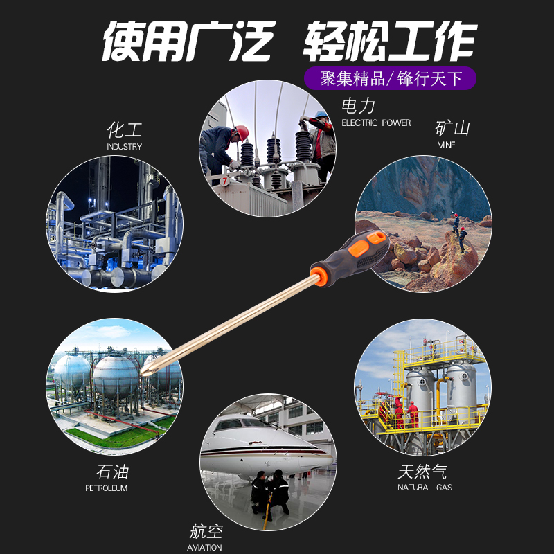 Jufenggu herramientas a prueba de explosiones destornillador a prueba de explosiones destornillador de aleación de bronce de aluminio palabra palabra promoción de tornillo