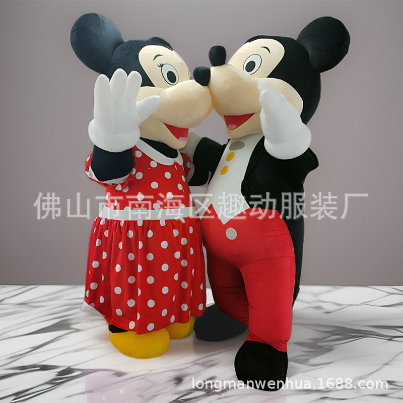 米老鼠Mickey Mouse充气人偶服装玩偶服人穿的能行走的毛绒充气服