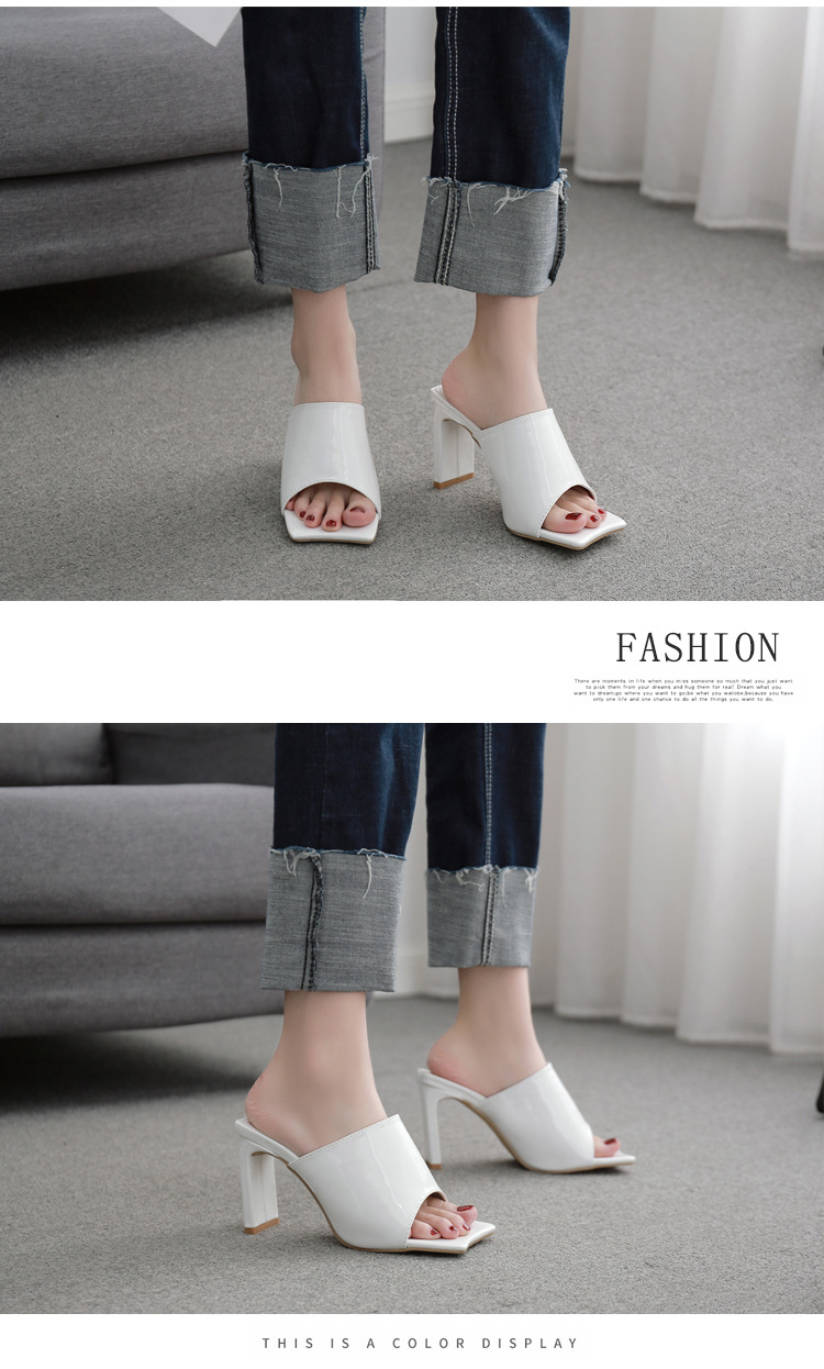 square toe square heel high heels sandals NSCA20851