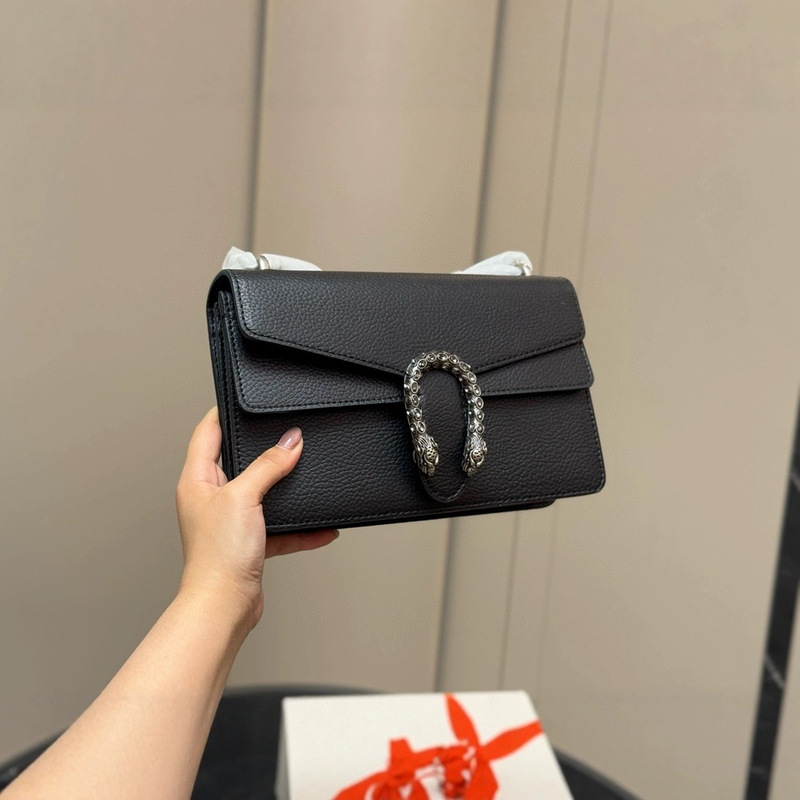 Chain High Imitation Leather Dionysus Bag Red Women's Shoulder Bag Small Bag Crossbody Bag Summer Women's Bag High-End Mini