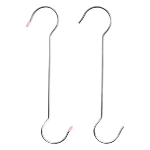 Household stainless steel metal hook 4MM multi-purpose hook kitchen bathroom solid non-perforated clothes hook S hook