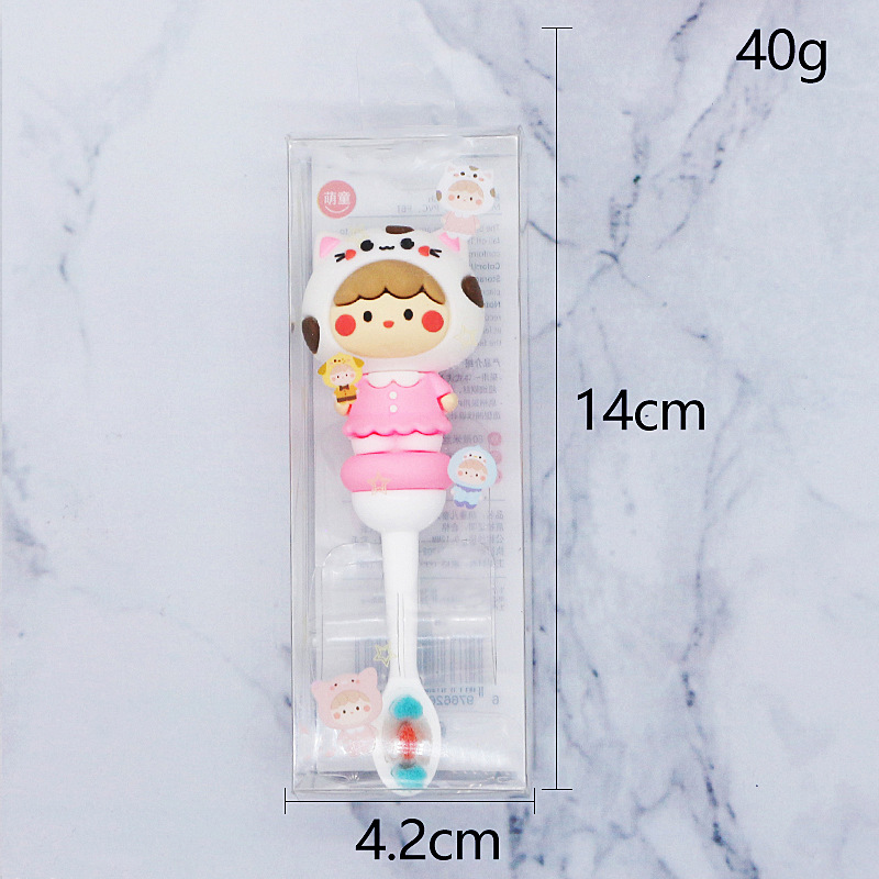 Nuevo cepillo de dientes para niños Mango antideslizante de diez mil labros de alta gama de lana suave punto lindo serie animal cepillo de dientes suministro de fabricantes