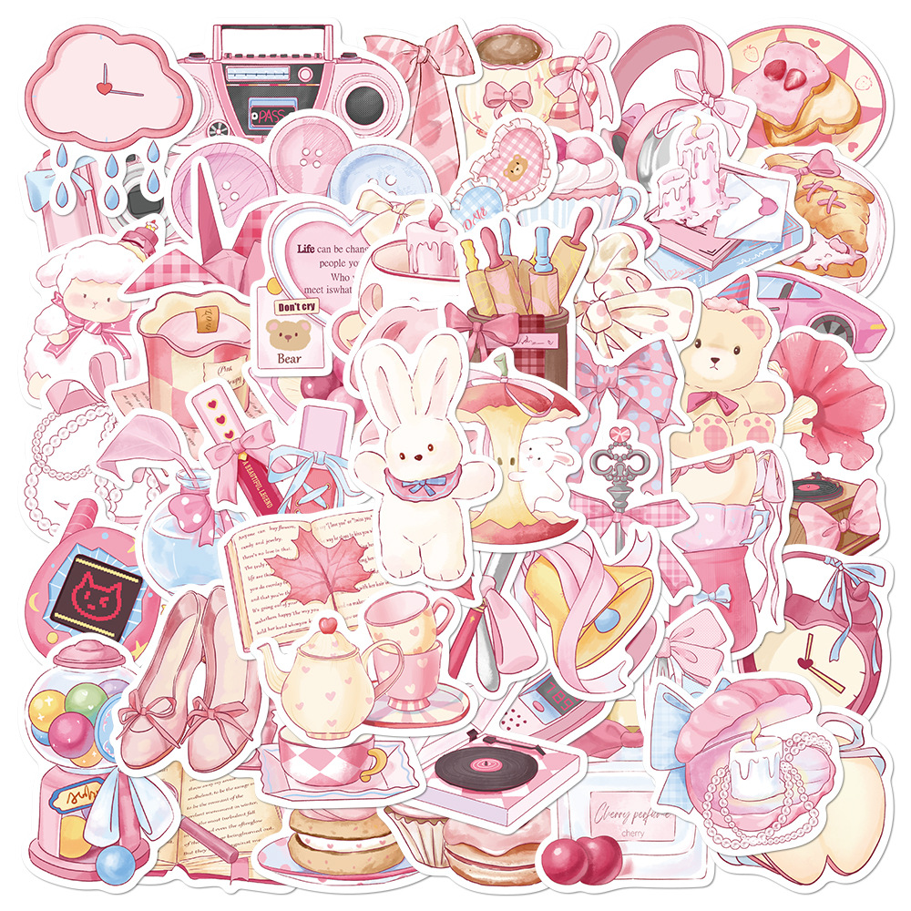 35g Weight Stickers Stationery Type 1 Set Quantity School, Graduation Occasion PVC self-adhesive Material Animal, Cartoon Pattern Cute Style 1 Set Animal Cartoon School Graduation PVC Self-adhesive Cute Stickers 6