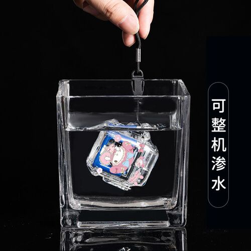 Waterproof rechargeable lighter Kuromi, cute, good-looking, creative and personalized, durable transparent lighter, double arc windproof