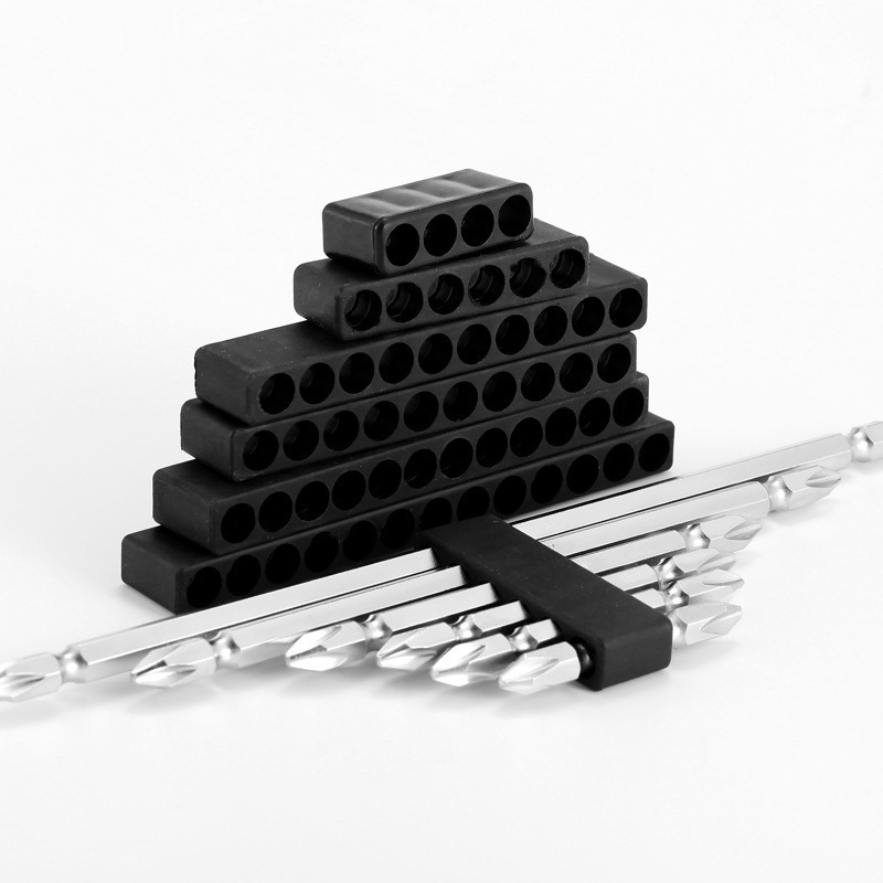 배치 헤드 스토리지 스트립 육각형 핸들 스토리지 카드 홀더 6.35MM 스크루 드라이버 스토리지 소프트 고무 스토리지 박스 3-12 구멍