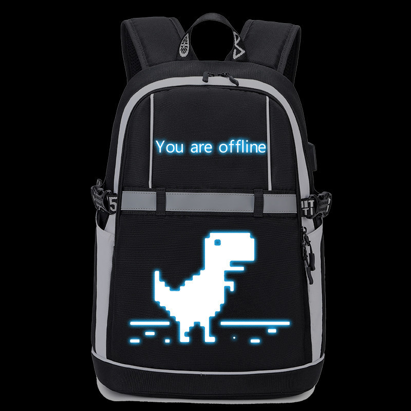 빛나는 A30-Large 화이트와 블랙-구글 공룡