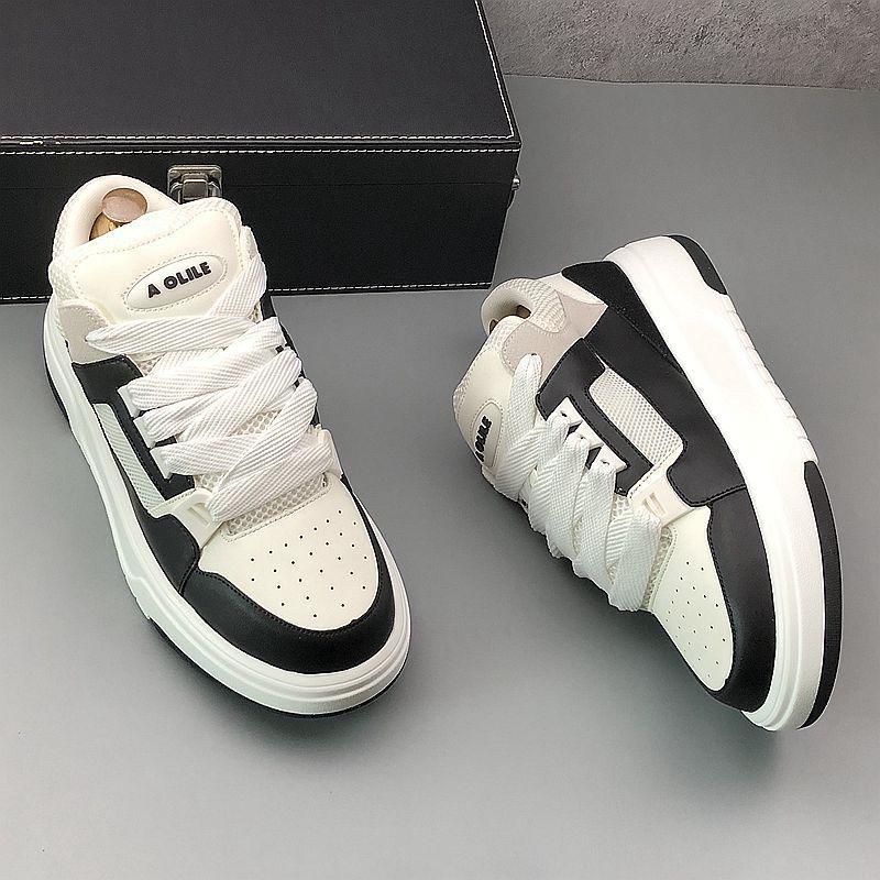 Little White 2024 Summer New Breathable Mesh Thick Sole Elevated Sports and Casual Board with Internet Red Same Style_voghion.com